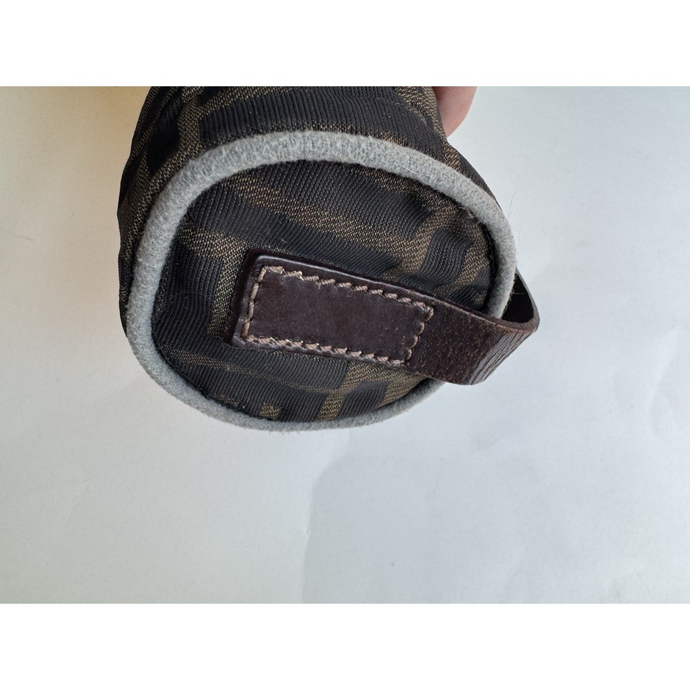 Fendi Vanity Pouch Vintage Zucca Pattern Brown Mini Bag Used - Picture 5 of 11
